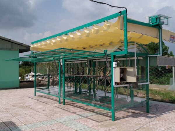 Dàn Sấy Cá Khô, Tôm Khô Sử Dụng Năng Lượng Mặt Trời Trục Ngang - Công Suất 300kg
